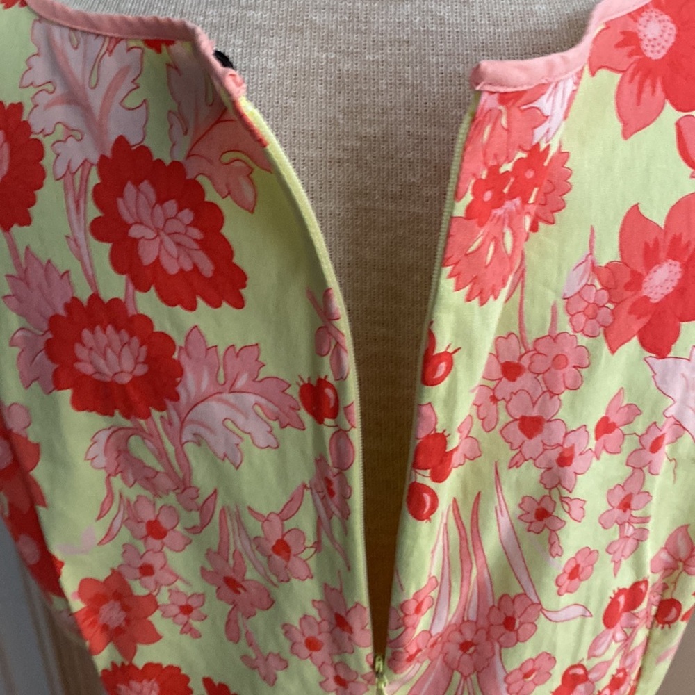 Vintage Two of Us floral cotton sundress scalloped beaded lightweight size XL - Picture 7 of 12
